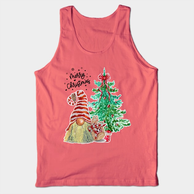 Merry Christmas Gnome - Gnome Christmas Tank Top by MyVictory